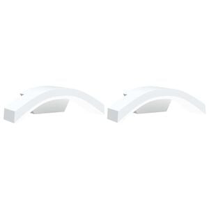 vidaXL LED-Au&szlig;enwandleuchten 2 Stk. Wei&szlig; Aluminiumdruckguss