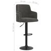 vidaXL Barhocker 2 Stk. Dunkelgrau Samt
