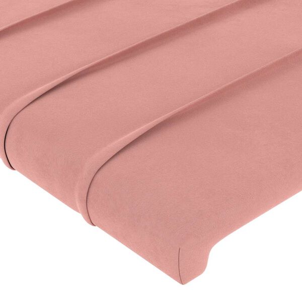 vidaXL Kopfteile 2 Stk. Rosa 72x5x78/88 cm Samt