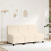 vidaXL | Modulares Armfreies Sofa | Creme 55 x 74 x 82 cm Cordstoff