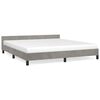 vidaXL Bettgestell ohne Matratze Hellgrau 180x200 cm Samt