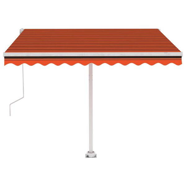 vidaXL Standmarkise Automatisch 300x250 cm Orange/Braun