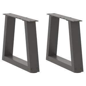 vidaXL Couchtischbeine V-Form 2 St&uuml;ck Anthrazit 30x(30-31,3) cm Stahl
