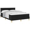 vidaXL Boxspringbett mit Matratze Schwarz 140 x 190 cm Stoff
