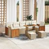 vidaXL Gartensofa-set mit Kissen 10 pcs Beige und Creme