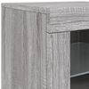 vidaXL Sideboard mit LED-Leuchten Grau Sonoma 164x37x67 cm