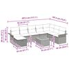 vidaXL Gartensofa-set mit Kissen mit Speicher 9 pcs Beige Poly Rattan