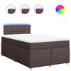 vidaXL Boxspringbett mit Matratze Dunkelbraun 120x190 cm Stoff