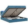 vidaXL Ottoman-Bett mit Matratze und LED Dunkelblau 140 x 190 cm Samt