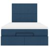vidaXL Ottoman-Bett mit Matratze Blau 120x190 cm Stoff