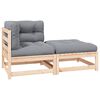 vidaXL 2-tlg. Garten-Lounge-Set mit Kissen Kiefer Massivholz