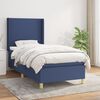 vidaXL Boxspringbett mit Matratze Blau 80x200 cm Stoff