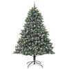 vidaXL K&uuml;nstlicher Weihnachtsbaum mit 300 LEDs mit St&auml;nder Gr&uuml;n 240 cm