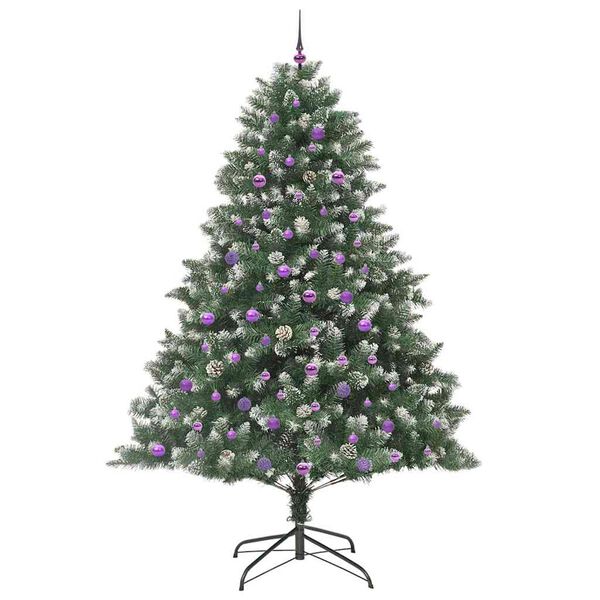 vidaXL K&uuml;nstlicher Weihnachtsbaum mit 300 LEDs mit St&auml;nder Gr&uuml;n 240 cm