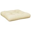 vidaXL Palettenkissen Creme 60x61,5x10 cm Stoff