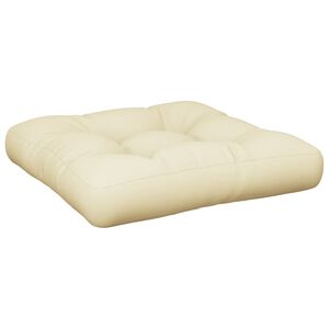 vidaXL Palettenkissen Creme 60x61,5x10 cm Stoff