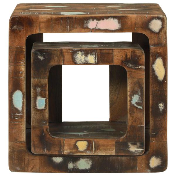 vidaXL TV-Einheiten 2 pcs Mehrfarbig Massives upgecyceltes Holz