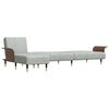 vidaXL Schlafsofa in L-Form Hellgrau 279x140x70 cm Samt
