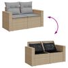 vidaXL Garten-Sofa-Set mit Kissen 9 pcs Schwarz und Hellgrau