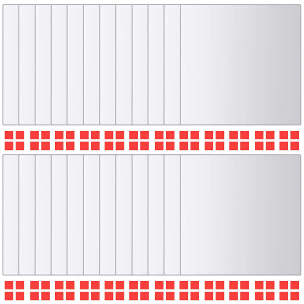 vidaXL 48-tlg. Spiegelfliesen-Set Quadratisch Glas