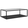 vidaXL Couchtisch Transparent und Schwarz 120x60x35 cm Hartglas