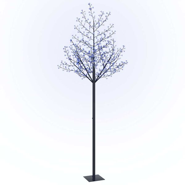 vidaXL Weihnachtsbaum 600 LEDs Blaues Licht Kirschblüten 300 cm