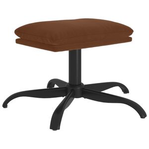 vidaXL Fu&szlig;hocker Braun 60x60x36 cm Mikrofasergewebe