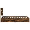 vidaXL Aufbewahrungsbett Ger&auml;ucherte Eiche 90 x 190 cm Holzwerkstoff