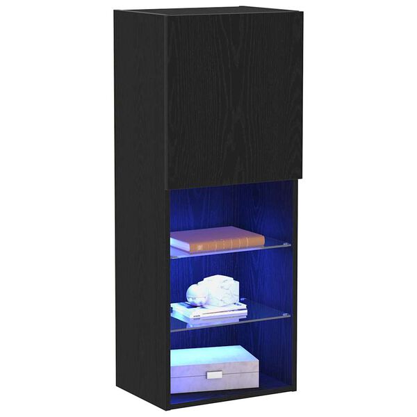 vidaXL TV-Schrankset Schwarz Eichen-Optik 40,5 x 30 x 102 cm