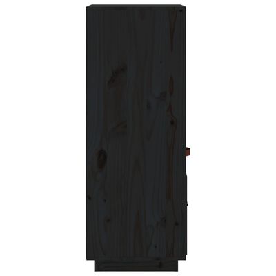 vidaXL Highboard Schwarz 34x40x108,5 cm Massivholz Kiefer