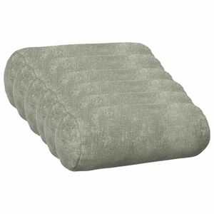 vidaXL Kissenbezug 6 stk. HEERLEN Gr&uuml;n &Oslash; 15 x 40 cm Chenille-Stoff