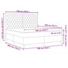 vidaXL LED Boxspringbett mit Matratze Rosa 180 x 200 cm Samt