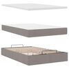 vidaXL Ottoman-Bett mit Matratze Taupe 120x200 cm Stoff