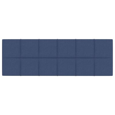 vidaXL Wandpaneele 12 Stk. Blau 90x30 cm Stoff 3,24 m²
