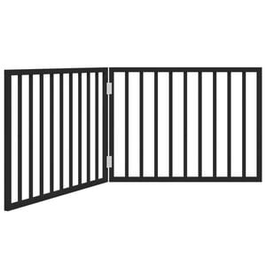 vidaXL Hundegitter Faltbar 2 Paneele Schwarz 160 cm Pappelholz
