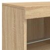 vidaXL Sideboard mit LED-Leuchten Sonoma-Eiche 163x37x67 cm