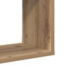 vidaXL Wandregal mit Regal Wandmontiert Braun Holzwerkstoff
