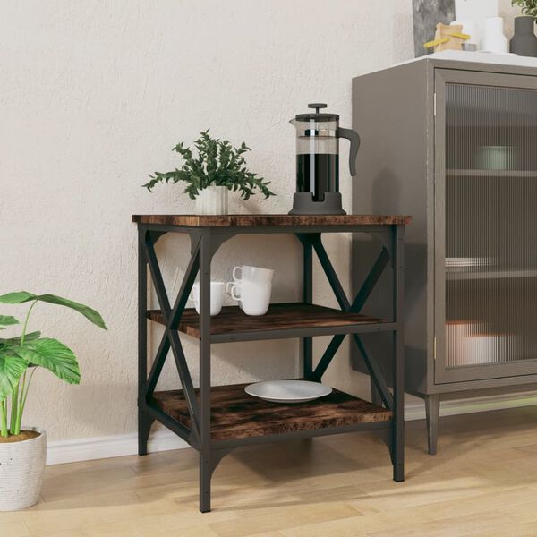 vidaXL Beistelltisch Räuchereiche 40x42x50 cm Holzwerkstoff