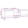 vidaXL TV-Schrank mit LED-Leuchten Altholz-Optik 140x40x36 cm