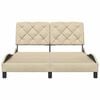 vidaXL Bettgestell ohne Matratze Creme 120x200 cm Stoff