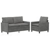 vidaXL Sofa Set 2 pcs Dunkelgrau Samt