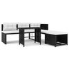 vidaXL 4-tlg. Garten-Lounge-Set Poly Rattan Schwarz