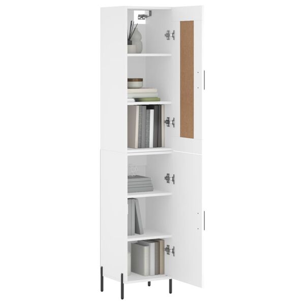 vidaXL Highboard Weiß 34,5x34x180 cm Holzwerkstoff