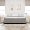 vidaXL Boxspringbett mit Matratze Taupe 200 x 200 cm Stoff