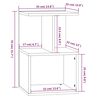 vidaXL Nachttische 2 Stk. Grau Sonoma 35x35x55 cm Holzwerkstoff