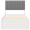 vidaXL Bettgestell mit gepolstertem Kopfteil Hellgrau 90 x 190 cm