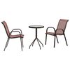 vidaXL Garten Bistro Set 3 stk. Braun Stahl