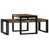 vidaXL Couchtisch 2 pcs Mehrfarbig Massives upgecyceltes Holz