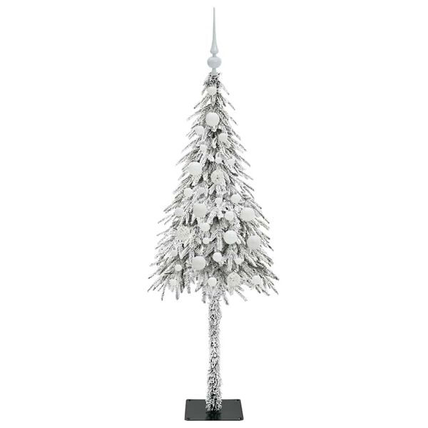 vidaXL Weihnachtsbaum mit 150 LEDs Weiß 120 cm PE und Stahl