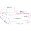vidaXL Boxspringbett mit Matratze & LED Creme 120x200 cm Stoff